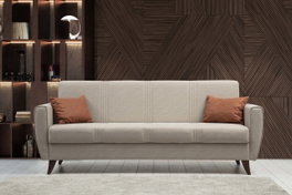 Atelier Del Sofa Zaden - Sofá cama de 3 plazas Beige